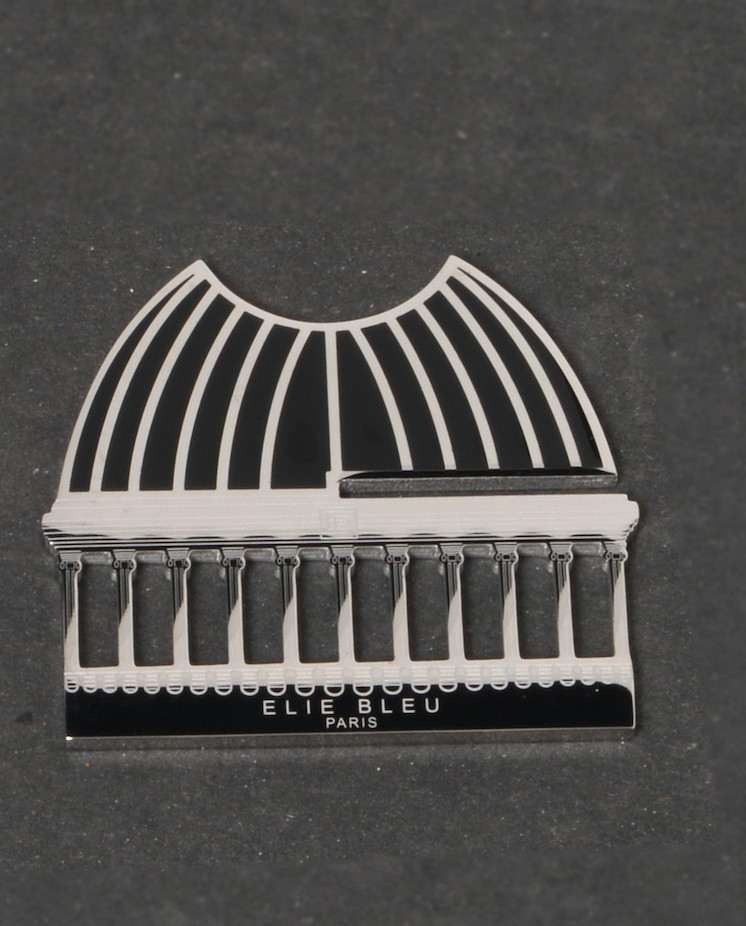 Elie Bleu Enameled Cigar Stand, Black & Silver, El Capitolio, CC19S1, New In Box