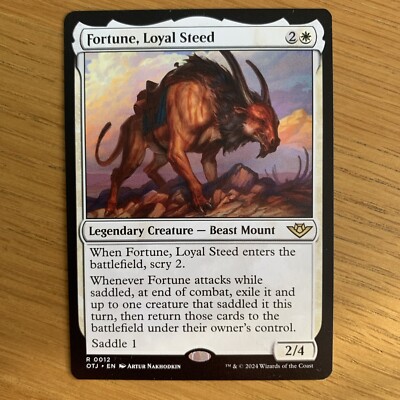 MTG Fortune, Loyal Steed [Outlaws of Thunder Junction] Rare Magic The Gathering