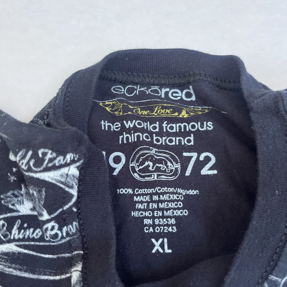 Camiseta De Colección Ecko Roja AOP Bebé Talla XL Patinador Tatuaje Gótico Deslumbrante Y2K Foto 4 de 4