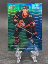 2023-24 Upper Deck Allure Color Flow Green Blue #CF22 Jake Sanderson