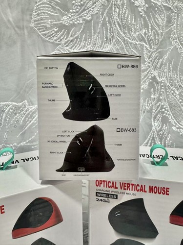 Charging Wireless 2.4G Ergonomic Vertical Optical Mouse-Rechargeable1200 mAh E-9 - Picture 7 of 9