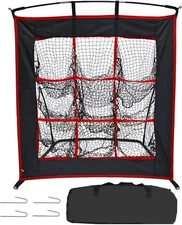 Kapler Baseball Softball Pitching Net with 9 Target Strike Zone Training Net