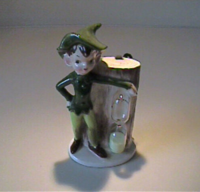 VINTAGE 1950'S CERAMIC ELF OR PIXIE EGG TIMER - JAPAN