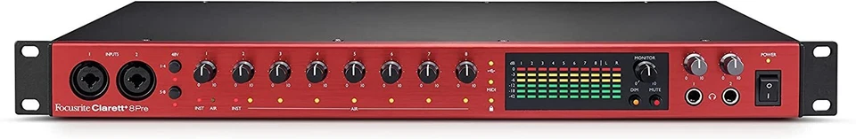 FOCUSRITE CLARETT+ 8PRE INTERFACCIA AUDIO USB 18 IN / 20 OUT - Immagine 3 di 4