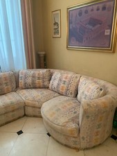 Divano angolare in pelle, di design anni 70, in ottime condizioni componibile