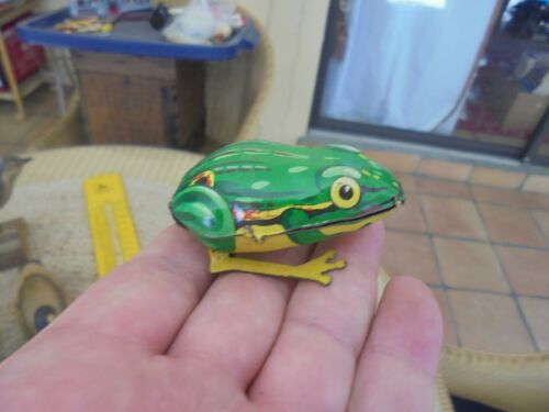 VINTAGE Tin Litho Wind up Toy Frog West Germany - Picture 1 of 9