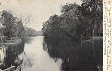 Hackensack New Jersey River Waterfront Antique Postcard K61301