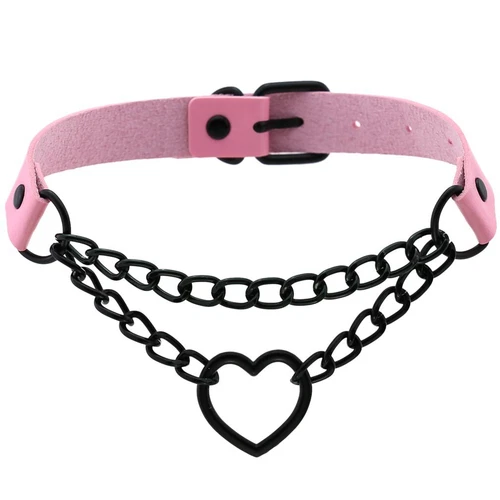 Neu Gothic PU Hip Hop Halsband Cosplay Zubehör Spleißen Kette Halsband Halskette - Bild 9 von 37