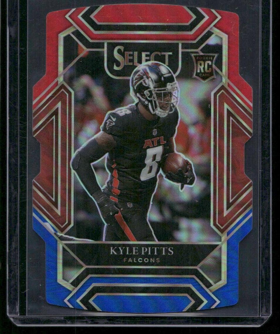 2021 Panini Select #246 Kyle Pitts Red and Blue Prizm Die Cut Rookie RC