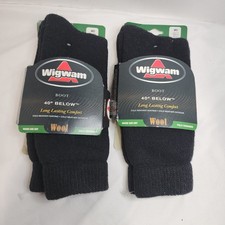 2x Pair WIGWAM 40  Below Cold Weather Wool Boot Socks F2230 Men's MED 5-9.5 NEW