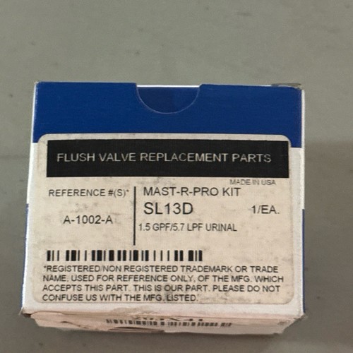 Sloan Flush Valve Replacement Parts SL13D 1.5 GPF Urinal A1002A - Picture 2 of 4