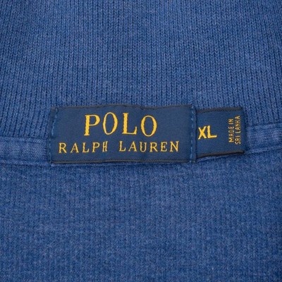 VINTAGE POLO RALPH LAUREN BLUE QUARTER 1/4 ZIP SWEATER XL | eBay
