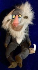 Lion King Rafiki Bean Bag 8" Plush Stuffed Toy Vintage Disney Store