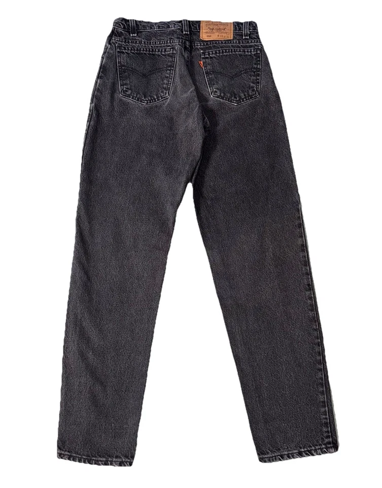 Vintage Levis Womens 550 orange tab black jeans Washed Size W30xL32 - Image 2 of 4