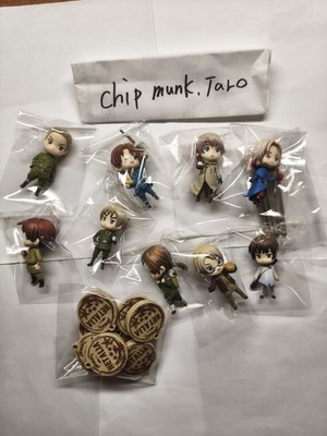 Hetalia Axis Powers One coin mini figure Vol 1 complete  set of 9 about 5cm