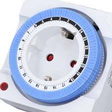 Timer Switch Socket Automatic Timing Light Outlet 24 Hour For Electronic Devices