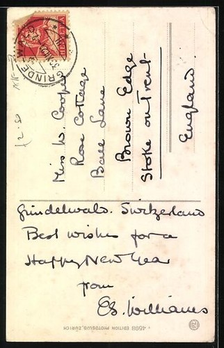 Pocztówka chłopiec płacze bo sanie jeżdżą same 1924  - Zdjęcie 2 z 2