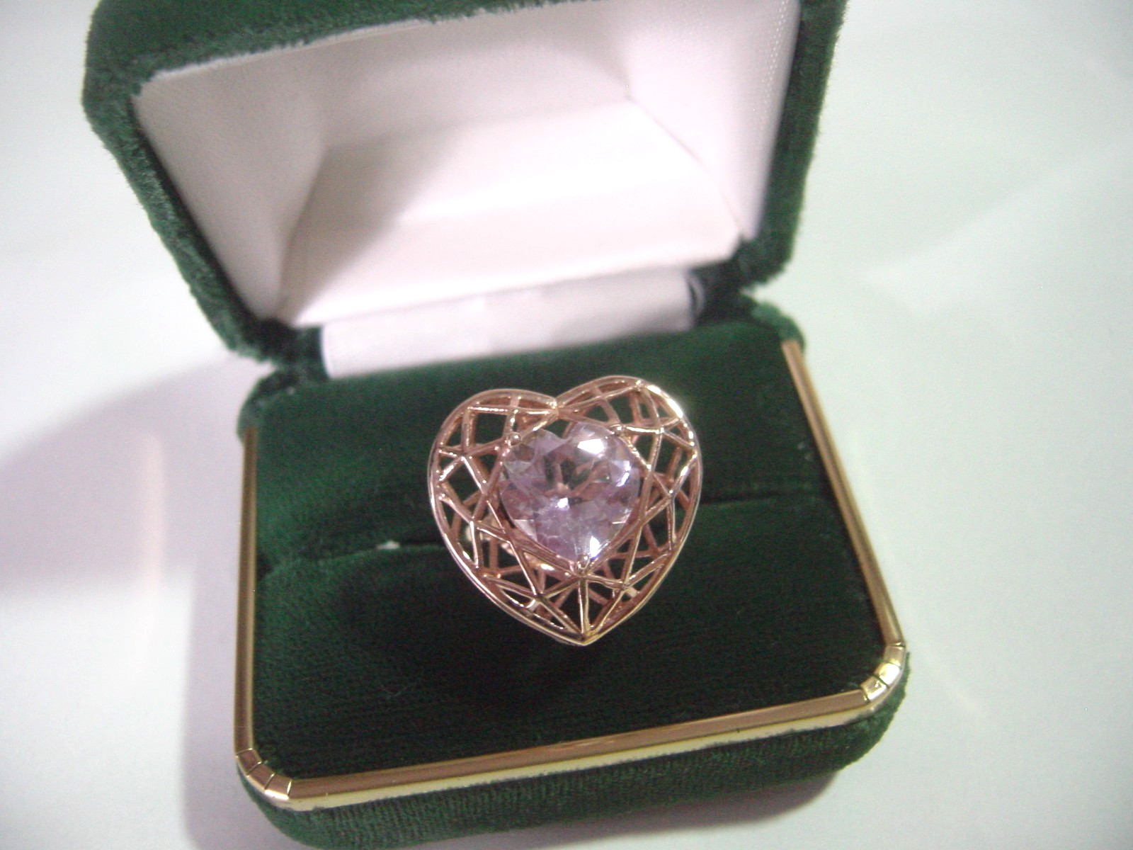 superb Solid Silver & gp chunky large Ring-natura… - image 2