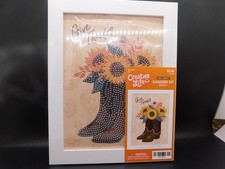 Creative Life Give Thanks cowboy Boots Diamond painting kit makes 1