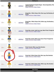 Vintage 80s LEGO 6285 Black Seas Barracuda Pirates Figures & Weapons INCOMPLETE 