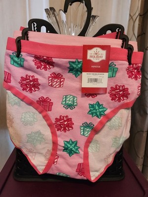 Holiday Time Women's Hipster Panties 3 Pair Presents Nutcrackers Sz S 4/6 BNWT