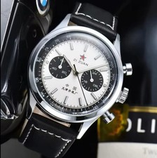 1963 ZIZUAN OROLOGIO PILOT STILE AERONAUTICA CASSA 42 QUARZO CRONOGRAFO ZI ZUAN