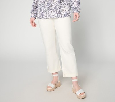 NYDJ Regular Cool Embrace Bailey Relaxed Straight Leg Crop Jeans Vintage White 2