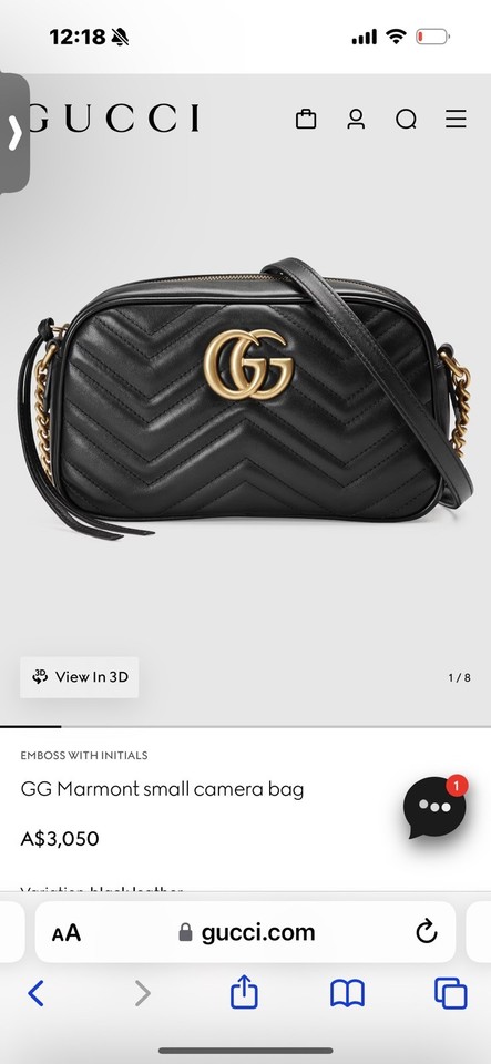 Gucci Marmont Crossbody Small Black Leather