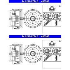 2X ATE 180,0mm BREMSTROMMELN HINTEN PASSEND FÜR FORD COURIER ESCORT FIESTA KA