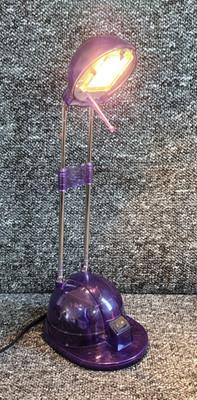 Vintage Ringbeleuchtung lila Halogen Schreibtischlampe Modell 50076 funktionstüchtig