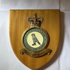 Royal Air Force Staff College mess wall plaque shield crest RAF