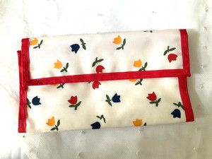 Coupon Organizer Dividers Labeled Primary Colors Tulip Flowers Taiwan Good Cond