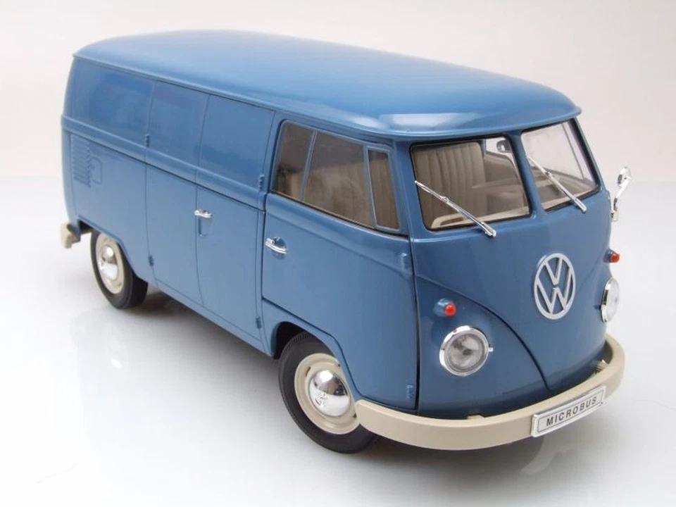 WELLY, VOLKSWAGEN Furgone Tipo 1 1963 blu, 1/18, WEL18053BLEU - Immagine 2 di 4