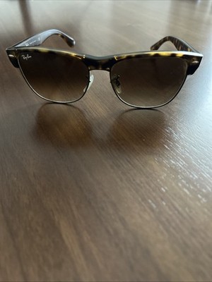 Ray-Ban Clubmaster RB4175 Oversized Sunglasses Brown Used With Case And Cloth