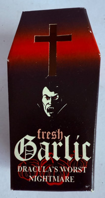 Seltenes Sammlerstück Brookerpaks Vampir Dracula Sarg Box für spanischen Knoblauch