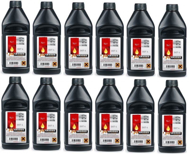 Liquide de frein voiture et utilitaire pack de 12 bouteilles de 1 litre pour garage