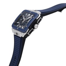 HUBLOT Unico Square Bangs in Titanium and Blue Ceramic 821.NL.5170.RX second... 2