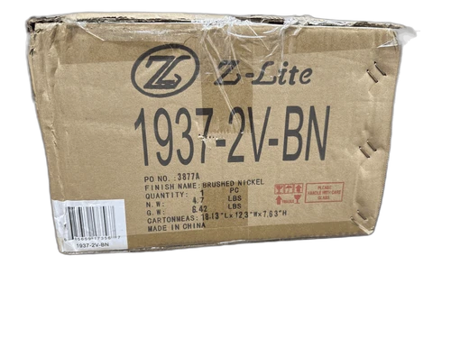 Z-Lite Astor 16" 2-Light Brushed Nickel Vanity Light w/Etched Opal Glass Shades - Picture 6 of 6