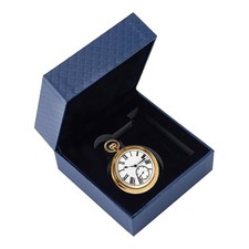 Vintage Leather Pocket Watch Box, Single Pocket Watch Display Storage Case,