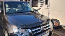 Mitsubishi Pajero 2007-2019 Black Bonnet Guard Protector Acrylic with fittings