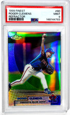 1999 Topps Finest #80 Roger Clemens Refractor PSA 9 Mint Low Pop