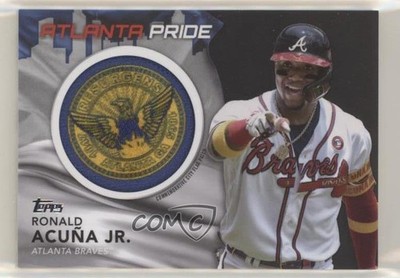 2022 Series 1 City Flag Commemorative Relics Black Ronald Acuna Jr Patch o7m
