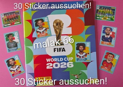 Panini WM 2026 - 30 Sticker zum aussuchen aus Liste!