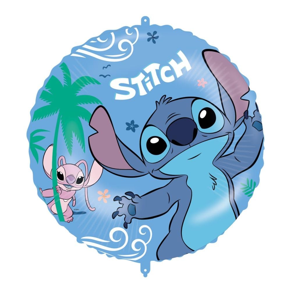 Stitch & Angel Foil Balloon approx. 45 cm, Blue
