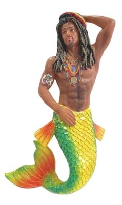 December Diamonds One Love Merman Figurine Ornament 7.5 Inch Resin