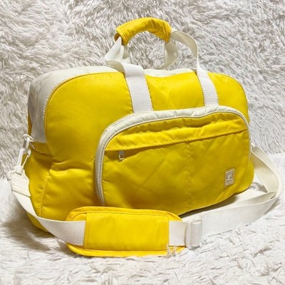 Courreges Sport Future yellow nylon boston bag rare vintage travel styley2k#1297