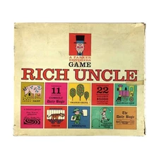 Parker Bros Boardgame Rich Uncle (1965 Ed) Box Fair/VG+