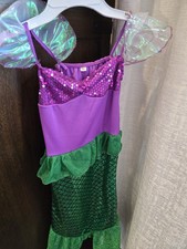 Purple and Green Mermaid Costume with Sequin Detail
