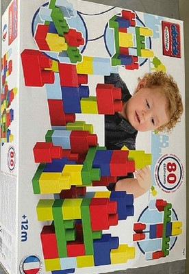 Ecoiffier Abrick Set of 80 Building Blocks ab 6 Monate Neu / Ovp
