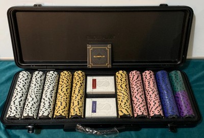 SLOWPLAY 14g Clay Poker Chips Set for Texas Hold'em 500 PCS, with Numbered Value